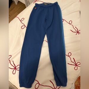 Blue Aviator Nation Sweatpants Size Small Multishade Blue Stripes (both legs)